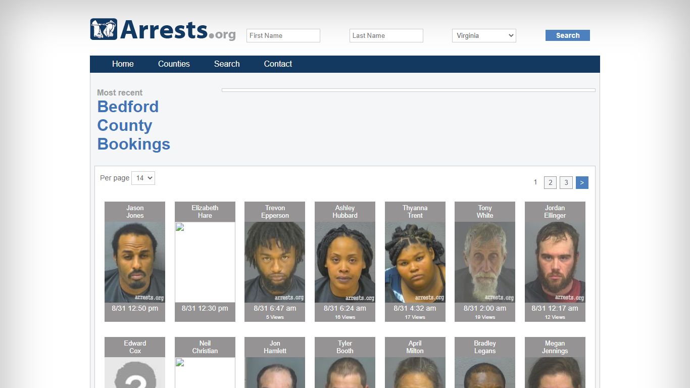 Bedford County Arrests and Inmate Search