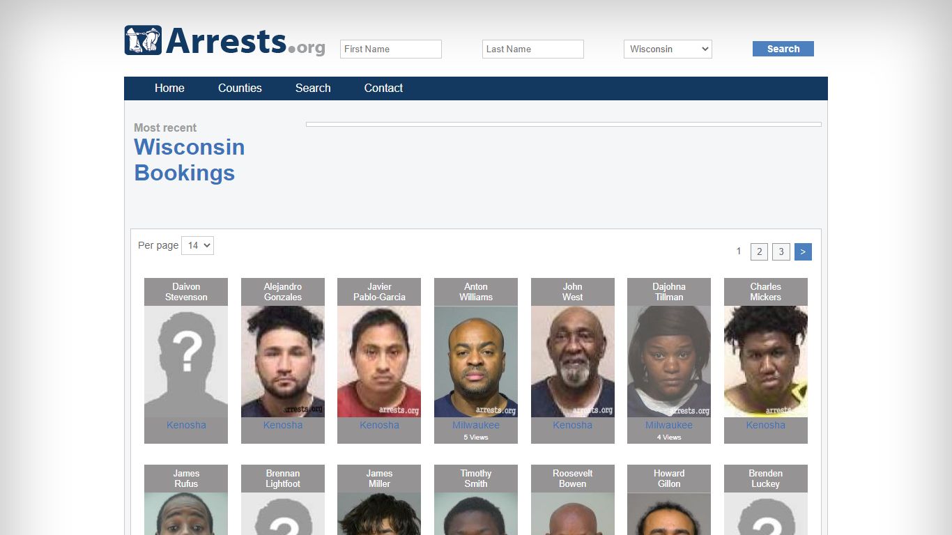 Wisconsin Arrests and Inmate Search